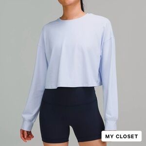 Lululemon Muscle Love Long Sleeve Shirt in Pastel Blue size 10
